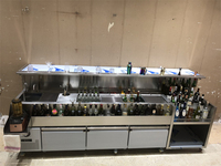 Paling Populer Stasiun Cocktail Stainless Steel Stasiun Bartender Kulkas Peralatan Toko Bar