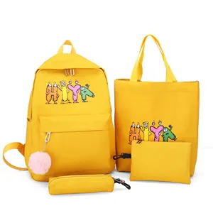 बच्चों को स्कूल पेंसिल बैग चार बैग सेट बैग के लिए लड़कियों किशोरों Backpacks बच्चों Schoolbags