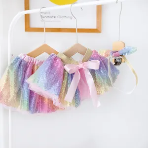 Kids Tutu for Toddler Rainbow Skirt Dress High Quality Baby Girl Princess Sequin TUTU Tulle Skirt Children Kids Girls Tutu Skirt