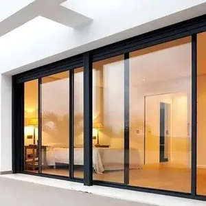 Exterior Aluminium Stacker Balcony Glazed Double Glass Doors Sliding Patio Doors