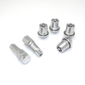 Wheelsky Nhà máy cung cấp Chrome mạ 4 Nuts + 2 phím m12x1.25 Xe Thép bánh xe ổ khóa Lug Nuts Set - Product Image 4