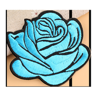 Patchs brodés en forme de rose, 9 couleurs, broderie complète, patch décoratif pour vêtements, vestes, jeans, sacs, bricolage