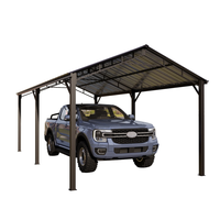 13 '* 26' * 10 'Abri de voiture en métal en acier galvanisé Abri permanent tout temps pour bateaux, camionnettes et tracteurs
