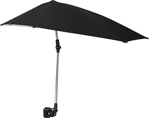 Sombrilla de Playa Portátil con Clip Universal Ajustable para Silla, Carrito, Cochecito, Gradas y Patio - UPF 50+ Diseño Moderno Manual para Adultos - Product Image 2