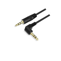 Câble audio stéréo mâle à mâle 3.5MM TRS Aux à angle droit plaqué or