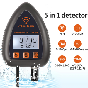 เครื่องตรวจวัดคุณภาพน้ำดิจิตอล 5 in 1 แบบ WiFi  วัดความเค็ม TDS EC/TDS/S.G  พร้อมแอปตรวจสอบ วัดค่า PH สำหรับสระว่ายน้ำและปลา - Product Image 6