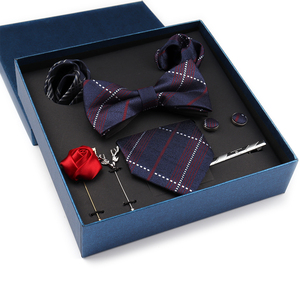 Conjunto de Corbata Naranja para Hombre 2024, Nueva Corbata de Poliéster con Estampado Paisley, Corbatas de Seda para Hombre, Pañuelo en Caja de Regalo para Padre - Product Image 4