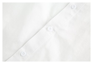 Camicia Corta da Uomo in Cotone Azzurro Stile Giapponese Minimalista, Vestibilità Boxy, Basso MOQ - Product Image 6