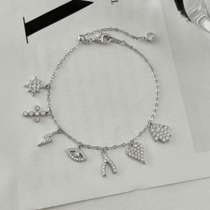 Pulsera de Plata S925 con Diseño Único Dylam, Múltiples Símbolos: Octagrama, Rayo, Corazón Malvado, Mano, Ojos y Letra Y, con Circonitas - Product Image 3