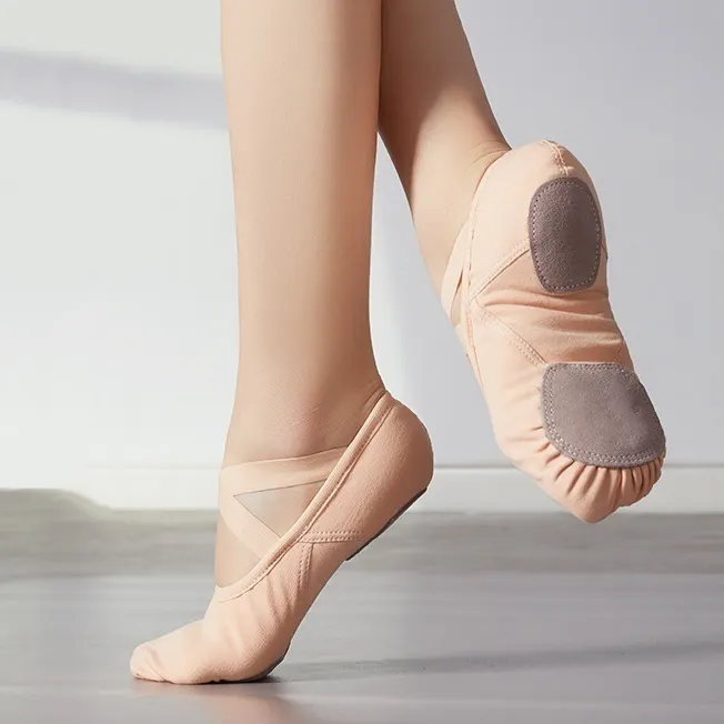 Chinelo de balé feminino Sapatos de ioga Sapatos de dança para meninas Stretch Canvas Split Sole para as mulheres