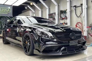 Lèvre de pare-chocs avant en Fiber de carbone de Style BS pour Mercedes Benz W218CLS classe CLS63 <span class=keywords><strong>AMG</strong></span> 2014-2016 lèvre avant en Fiber de carbone - Product Image 3