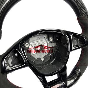 <span class=keywords><strong>Volant</strong></span> en fibre de carbone <span class=keywords><strong>Alcantara</strong></span> personnalisé en usine pour Mercedes Benz <span class=keywords><strong>AMG</strong></span> W203 W204 W205 W212 W213 CLS W218 W222 C300 - Product Image 3