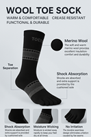 Chaussettes courtes en laine à cinq doigts pour jeunes avec logo personnalisé anti-odeur