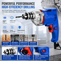 Perceuse électrique filaire robuste à vitesse variable, qualité professionnelle, 500W, garantie 1 an, pour perçage de métaux, 10mm max, OEM