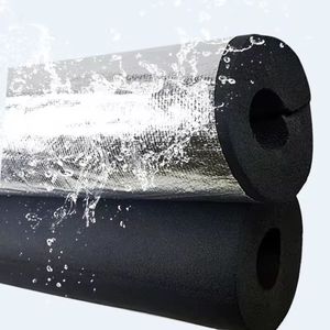 High Density Closed Cell Rubber <b>Foam</b> Tube Flexible Soundproof Heat Preservation Insulation Pipe for HVAC - Product Image 3