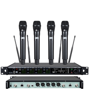 Wholesale EIF AD4Q UHF 4-Channel <b>Wireless</b> <b>Microphone</b> System Multi-Style with Various Capsules for Stage OEM Supported - Product Image 1