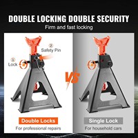 Support de levage de voiture robuste de 6 tonnes, réglable en hauteur, pour voitures, berlines et véhicules automobiles