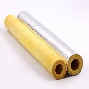 Tube en laine de verre 30mm 50mm 64kg/m³ Isolation thermique en fibre de verre pour conduite de chauffage - Product Image 5