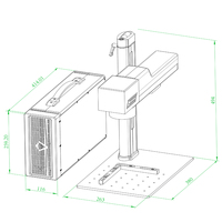 Machine de marquage laser UV avec tête Galvo Sino refroidie par eau, prend en charge les formats DWG/DXF/BMP, 3W/5W, démarrage rapide, support commercial
