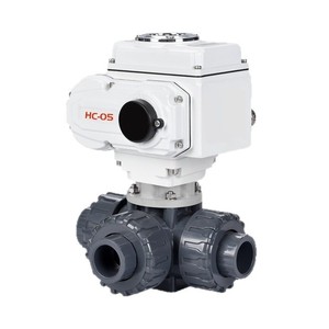 Electric Upvc Ball Valve 1 In Three Way Threaded For Water Supply And Drainage - Product Image 1