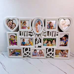 Cadre <span class=keywords><strong>photo</strong></span> mural en plastique à 12 ouvertures pour images 4x6, décoration intérieure - Product Image 1