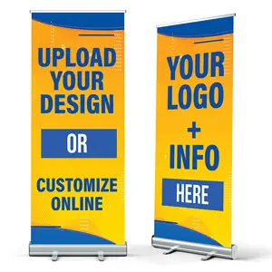 Hot Selling Aangepaste Professionele Logo Custom Display Reclame Metalen Roll Up Banner