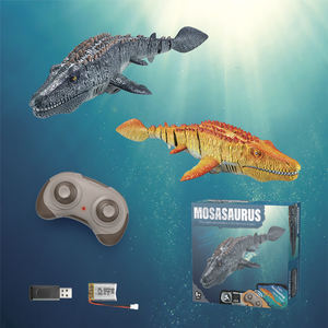 Control remoto <span class=keywords><strong>Mosasaurus</strong></span> Water Pool Toys, RC Boat Dinosaur High Simulation Scale <span class=keywords><strong>Dino</strong></span> con luz y agua pulverizada - Product Image 3