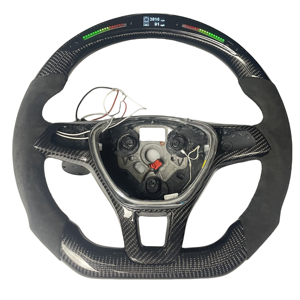 Véritable volant de conception de course sportive LED en Fiber de carbone pour Volkswagen <span class=keywords><strong>Golf</strong></span> 6 Polo <span class=keywords><strong>GTI</strong></span> MK6 6r MK7 2013 amélioration du style de voiture - Product Image 1