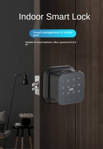 Cerradura <span class=keywords><strong>Interior</strong></span> con teclado de huella dactilar, llave de muesca, para puerta inteligente, Tuya, gran oferta - Product Image 2