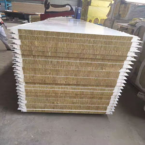 Panneau sandwich isolant en laine de roche avec joint en PU, ignifuge A1 et résistant à l'ammoniac, pour projets d'élevage durable en Indonésie - Product Image 3