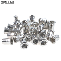 Écrous à riveter à extrémité ouverte pour usage automobile, vente en gros d'écrous à riveter aveugles à tête dôme polie et passivée en acier inoxydable 304/316 M3 M4 M5 M6
