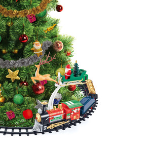 2024 árbol <span class=keywords><strong>de</strong></span> Navidad <span class=keywords><strong>tren</strong></span> ferroviario con música eléctrica decoraciones navideñas, juguetes tragamonedas <span class=keywords><strong>de</strong></span> Navidad HN967623 - Product Image 2