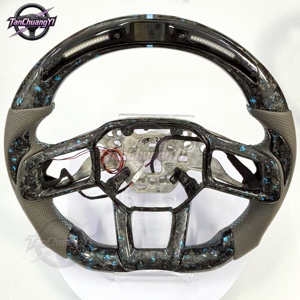 Expédition rapide d'usine avec volant de voiture en fibre de carbone forgée brillante avec des paillettes bleues pour <span class=keywords><strong>Ford</strong></span> Mustang <span class=keywords><strong>GT</strong></span> S650 2024+ - Product Image 1
