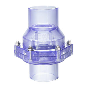 Clapet anti-retour transparent en PVC-U 1/2 pouce pour tuyau d'eau, raccord anti-refoulement en plastique PVC pour usage général - Product Image 1