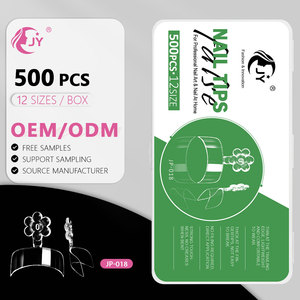 ปลายเล็บปลอมแบบครึ่งเล็บ JIEYU PMMA/ABS แบบใส ทนทาน สำหรับต่อเล็บเองที่บ้าน - Product Image 1