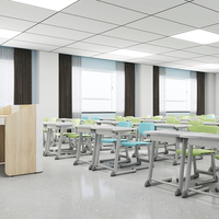 Ensemble bureau et chaise d'école, mobilier scolaire, bureau réglable en hauteur, ensemble bureau et chaise pour étudiants, mobilier de classe pour enfants