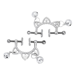 Female Bells Nipple Breast <b>Clamps</b> With Chain <b>Clips</b> Stimulator Flirt Breast Nipple <b>Clips</b> Bondage Bdsm Slave Women Adult Sex Toys - Product Image 1