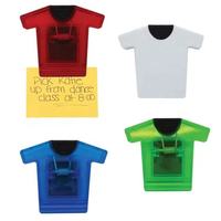 Clips magnétiques en forme de t-shirt avec logo personnalisé, porte-mémos promotionnel pour réfrigérateur, clip à papier personnalisé pour le bureau