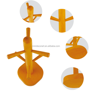 ชั้นวางแก้วไม้สองชั้นแบบไม่พับได้ ที่วางเครื่องดื่มทันสมัย สำหรับจัดระเบียบแก้วกาแฟและแก้วน้ำ บนเคาน์เตอร์ครัว - Product Image 2