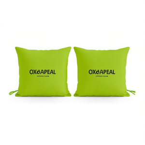 OXdAPEAL Cojines para sillas de exterior, 16x16 pulgadas, tela Oxford, color verde sólido, resistentes al agua, extraíbles, lavables, juego de 2 - Product Image 1