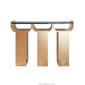 Latest Design Europe Modern Tv Video Games Luxury Design Book Shaped Side <b>Table</b> Furniture <b>Gold</b> Metal <b>Console</b> <b>Table</b> 068 Book Shap - Product Image 2
