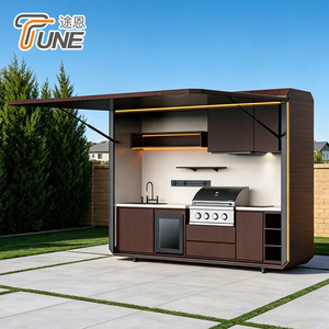 Modular Outdoor Kitchen Island <strong>Complete</strong> BBQ Setup Sink Fridge for RV Camping Picnic <strong>Barbecue</strong> - Product Image 3