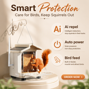 Mangeoire à oiseaux professionnelle avec caméra 4K HD, alimentation solaire sans fil, niche extérieure intelligente avec identification des espèces et station de détection automatique de nourriture - Product Image 2