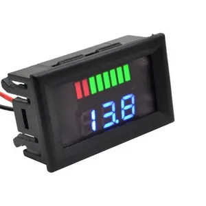 DC 12V-60V LED Lead-Acid Battery Indicator Lithium Battery Capacity Acid Tester Voltmeter Charge Level Indicator Blue