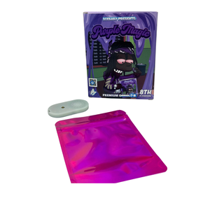 Juego de bolsas y cajas Mylar 8th Plug 3,5 28G 1 libra para bolsas Mylar de 3,5G Impresión personalizada Superficie holográfica Libra con bolsa Mylar DE MÚSICA - Product Image 6