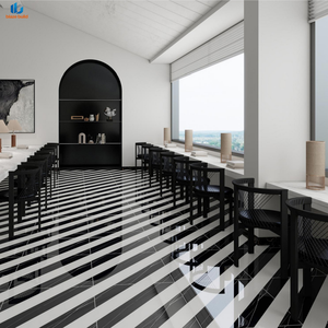 <span class=keywords><strong>Carrelage</strong></span> en porcelaine mate 800x800mm motif chevrons marbre noir et <span class=keywords><strong>blanc</strong></span> antidérapant moderne pour boutique et salle de bain - Vente chaude - Product Image 2