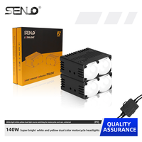 P2 Plus Luz Delantera Auxiliar para Motocicleta, Salida de Luz Estable de 14000LM, Impermeable IP68, 140W, 9-24V LED
