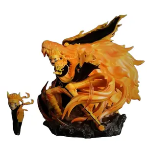 Narutoed Figure Wholesale of Nine Lama Vortex Narutos Models for Handmade GK Burning Wind Immortal Mode