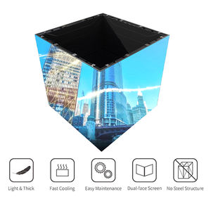 แขวนเพดาน<span class=keywords><strong>4</strong></span> Or5ด้าน LED Cube หน้าจอแสดงผลสีเต็มรูปแบบในร่มช้อปปิ้งศูนย์ร้านค้าการแสดงผลโฆษณานำป้ายแผง - Product Image 4