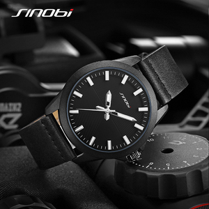 <span class=keywords><strong>Montre</strong></span> à quartz de luxe <span class=keywords><strong>pour</strong></span> <span class=keywords><strong>homme</strong></span> Sinobi, 43 mm, design simple, aiguilles lumineuses, <span class=keywords><strong>bracelet</strong></span> en cuir, mouvement <span class=keywords><strong>SEIKO</strong></span> S9804G - Product Image 3